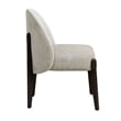 Oslo Contemporary Modern Chenille Wood Side Chair in Taupe - Set of 2