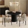 Oslo Contemporary Modern Chenille Wood Side Chair in Taupe - Set of 2