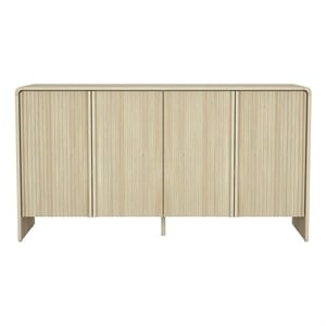 Novara Contemporary 60&quot Sideboard in Whitewashed Oak (4-Door)