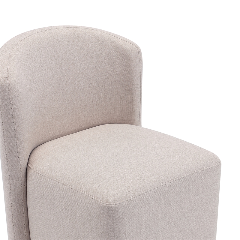 Hearth Contemporary Modern Upholstered Side Chair in Barley