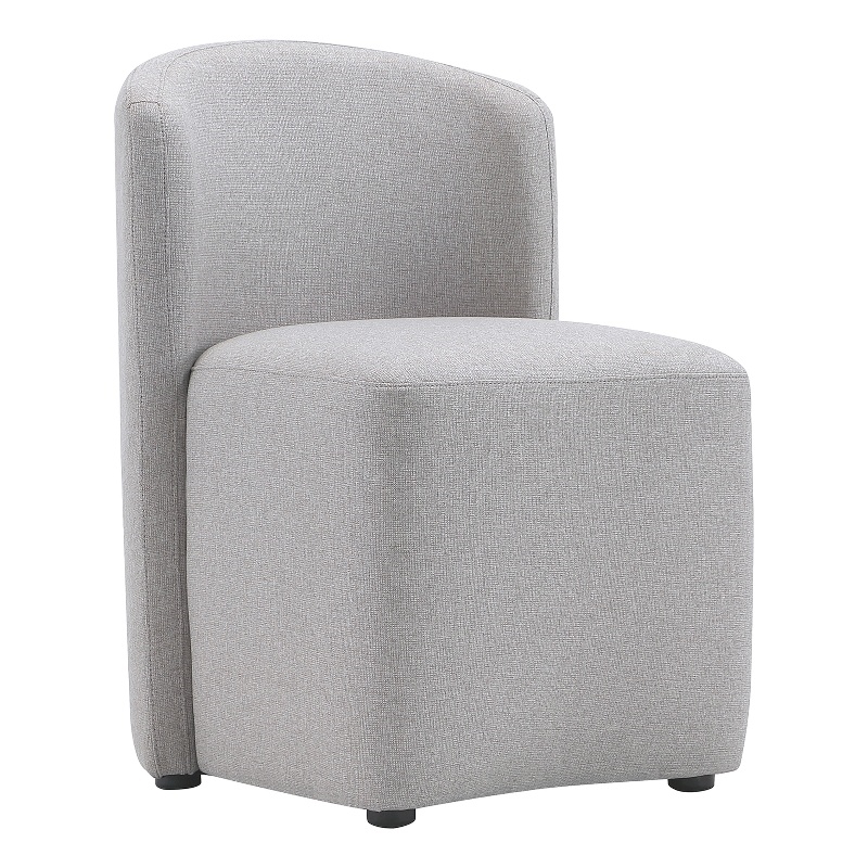 Hearth Contemporary Modern Upholstered Side Chair in Light Gray