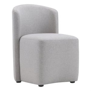 Hearth Contemporary Modern Upholstered Side Chair in Light Gray