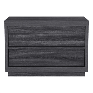 Navis Contemporary 32&quot Nightstand in Charcoal Gray (2-Drawer)