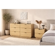 Chrystie Contemporary Modern 2-Piece Dresser and Nightstand in Natural