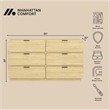 Chrystie Contemporary Modern 2-Piece Dresser and Nightstand in Natural