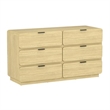 Chrystie Contemporary Modern 2-Piece Dresser and Nightstand in Natural