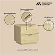 Chrystie Contemporary Modern 2-Piece Dresser and Nightstand in Natural