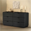 Chrystie Contemporary Modern 2-Piece Dresser and Nightstand in Black