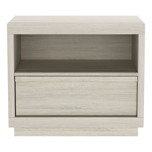 Navis Contemporary 26&quot Nightstand in Whitewashed Oak (1-Drawer)