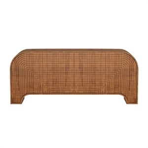 Tressa Contemporary Modern 72&quot Solid Wood Sideboard in Walnut (4-Door)