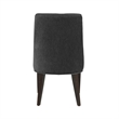 Beever Modern Chenille Wood Dining Chair in Black - Set of 2