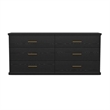 Clifford Traditional 2-Piece Dresser and Nightstand in Black