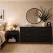 Clifford Traditional 2-Piece Dresser and Nightstand in Black