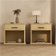 Clifford Traditional 2-Piece Dresser and Nightstand in Natural Oak