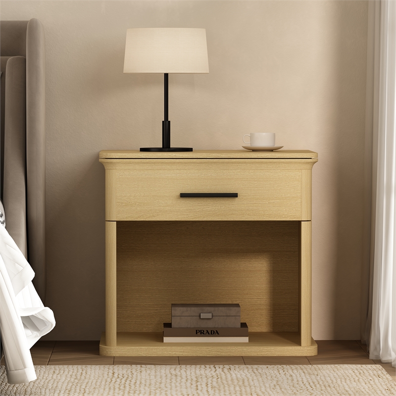Clifford Traditional 2-Piece Dresser and Nightstand in Natural Oak