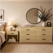 Clifford Traditional 2-Piece Dresser and Nightstand in Natural Oak