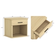 Clifford Traditional 2-Piece Dresser and Nightstand in Natural Oak