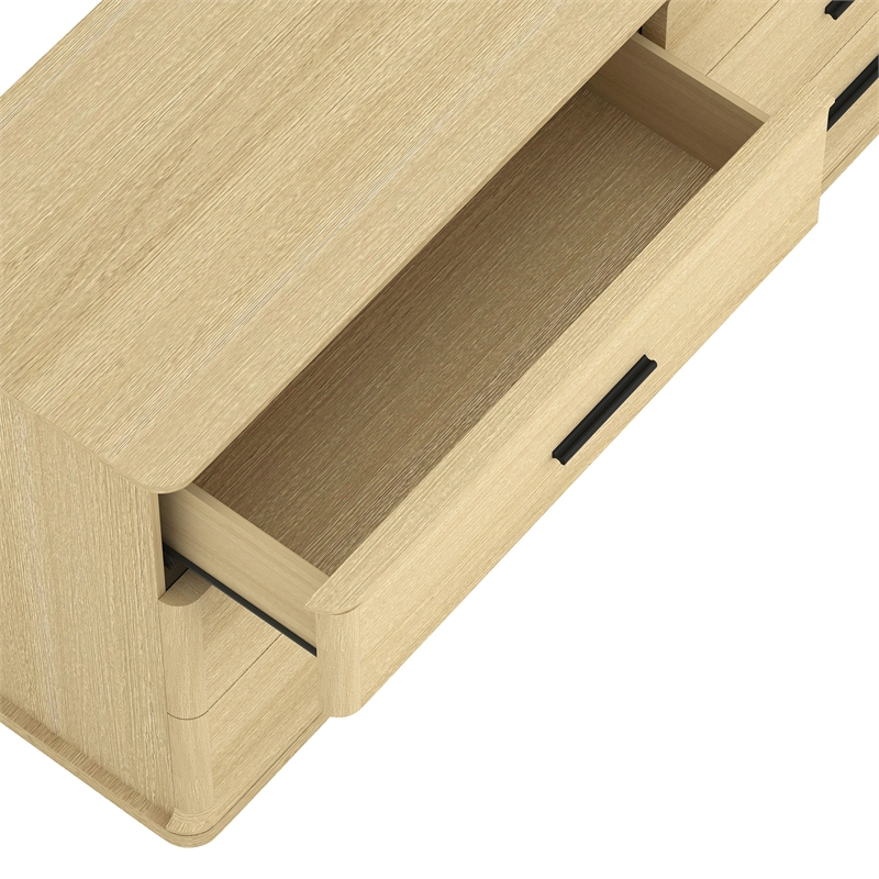 Clifford Traditional 2-Piece Dresser and Nightstand in Natural Oak