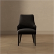 Beever Modern Chenille Wood Armchair in Black