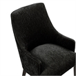 Beever Modern Chenille Wood Armchair in Black
