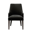 Beever Modern Chenille Wood Armchair in Black