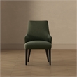 Beever Modern Chenille Wood Armchair in Forest Green