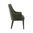 Beever Modern Chenille Wood Armchair in Forest Green
