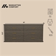 Clifford Traditional 2-Piece Dresser and Nightstand in Walnut