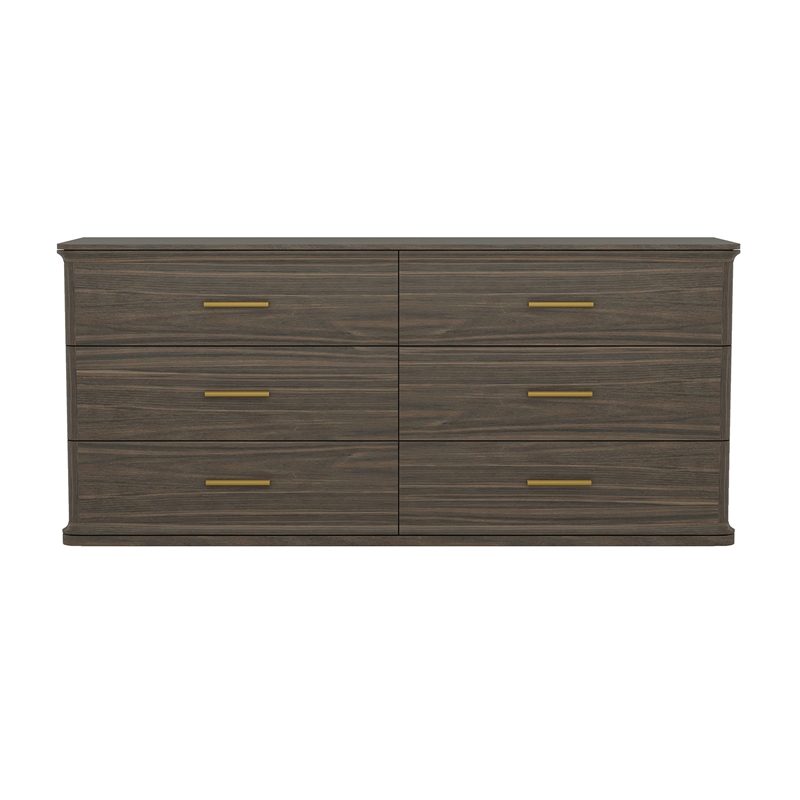 Clifford Traditional 2-Piece Dresser and Nightstand in Walnut