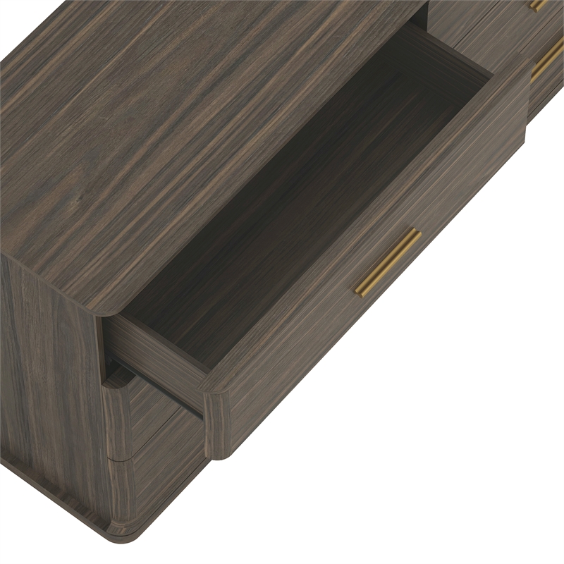 Clifford Traditional 2-Piece Dresser and Nightstand in Walnut