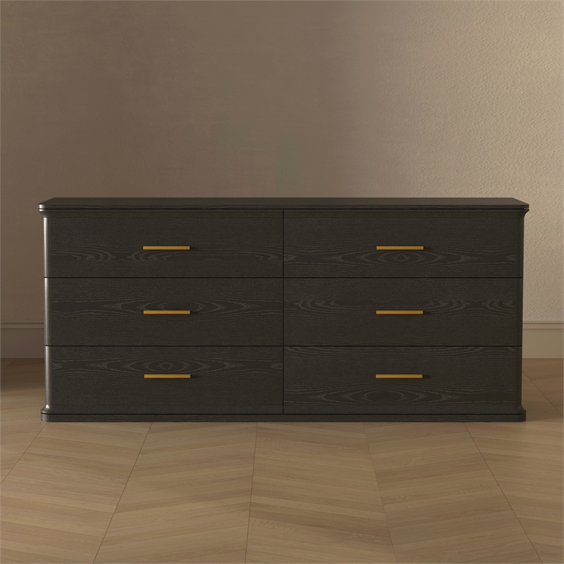 Clifford Traditional 2-Piece Dresser and Nightstand in Black
