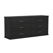 Clifford Traditional 2-Piece Dresser and Nightstand in Black