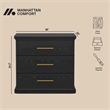 Clifford Traditional 2-Piece Dresser and Nightstand in Black