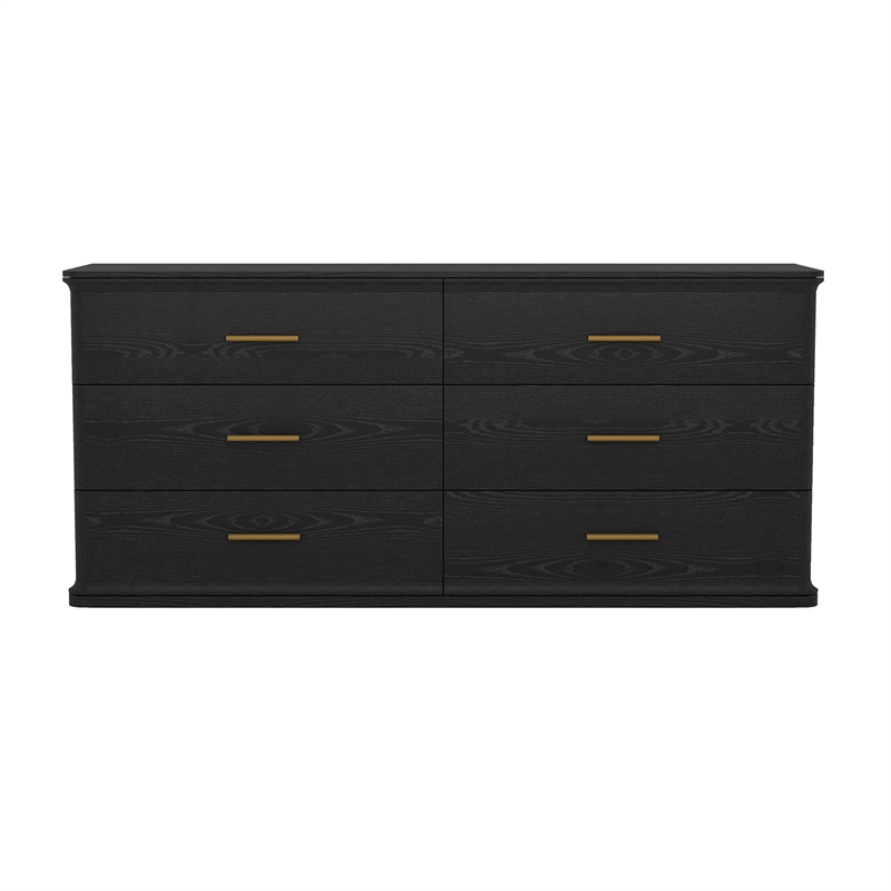 Clifford Traditional 2-Piece Dresser and Nightstand in Black