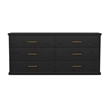 Clifford Traditional 2-Piece Dresser and Nightstand in Black