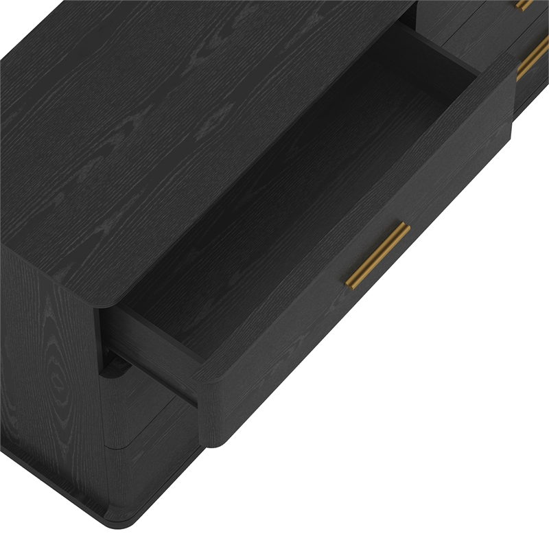 Clifford Traditional 2-Piece Dresser and Nightstand in Black