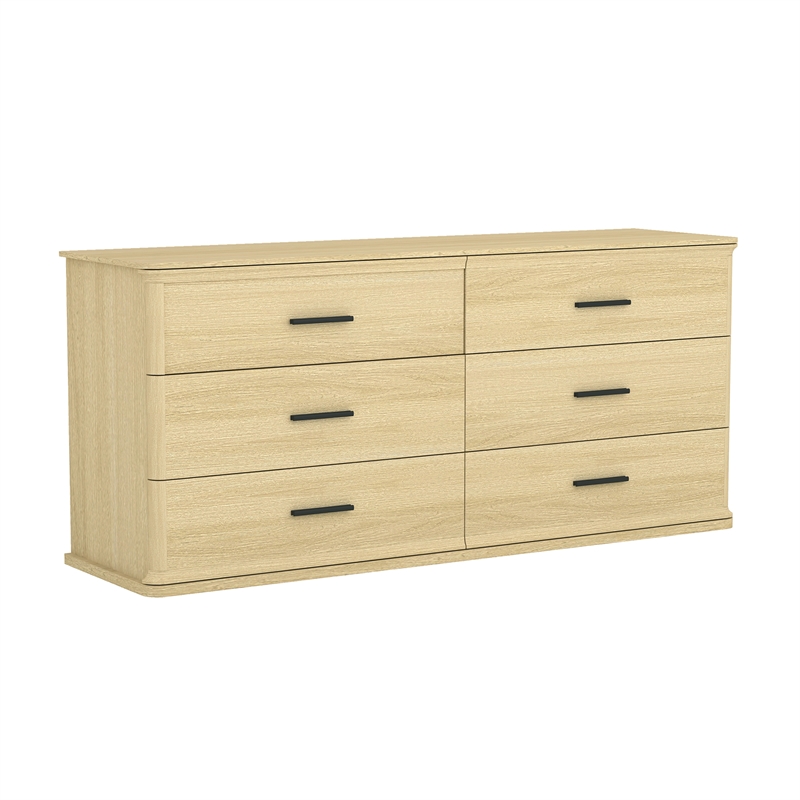 Clifford Traditional 2-Piece Dresser and Nightstand in Natural Oak