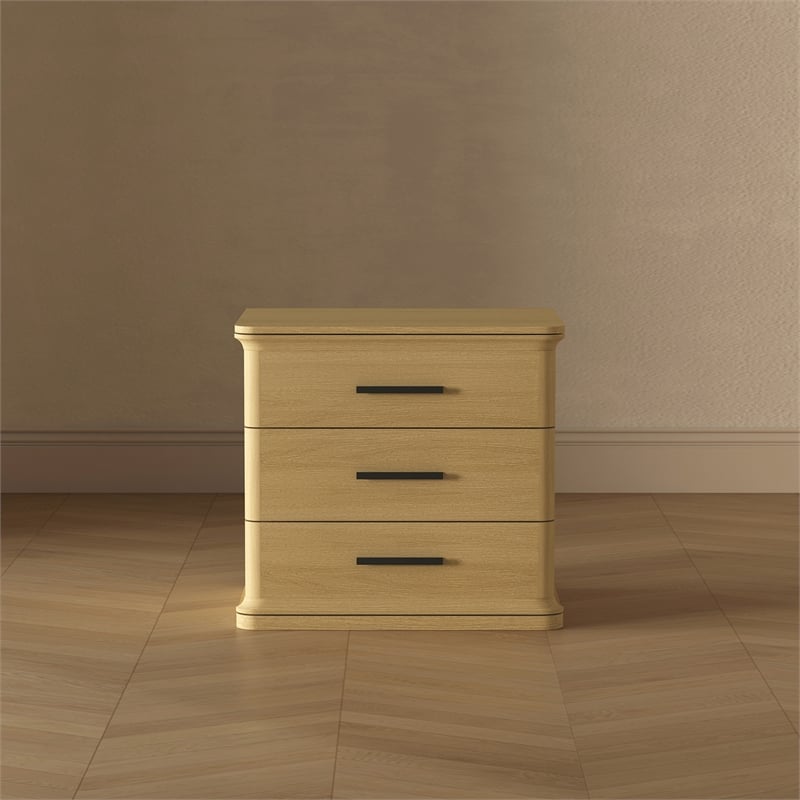 Clifford Traditional 2-Piece Dresser and Nightstand in Natural Oak
