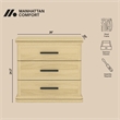 Clifford Traditional 2-Piece Dresser and Nightstand in Natural Oak