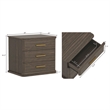 Clifford Traditional 2-Piece Dresser and Nightstand in Walnut