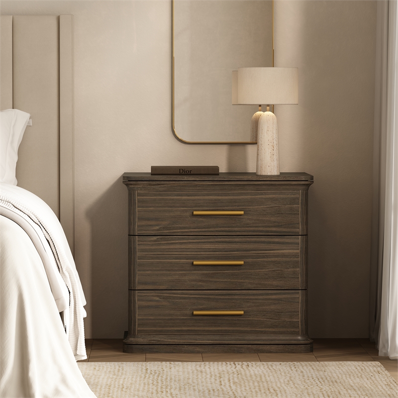 Clifford Traditional 2-Piece Dresser and Nightstand in Walnut