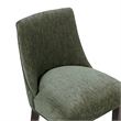 Beever Modern Chenille Wood Upholstered Barstool in Forest Green