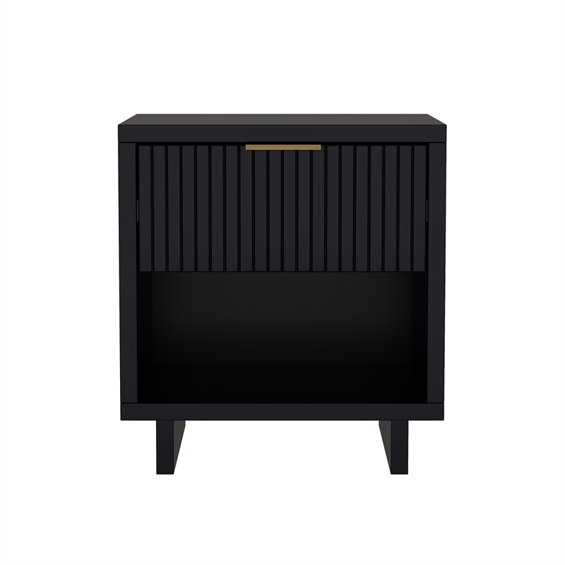 Elara Contemporary 2-Piece Dresser and Nightstand in Black
