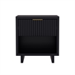 Elara Contemporary 2-Piece Dresser and Nightstand in Black