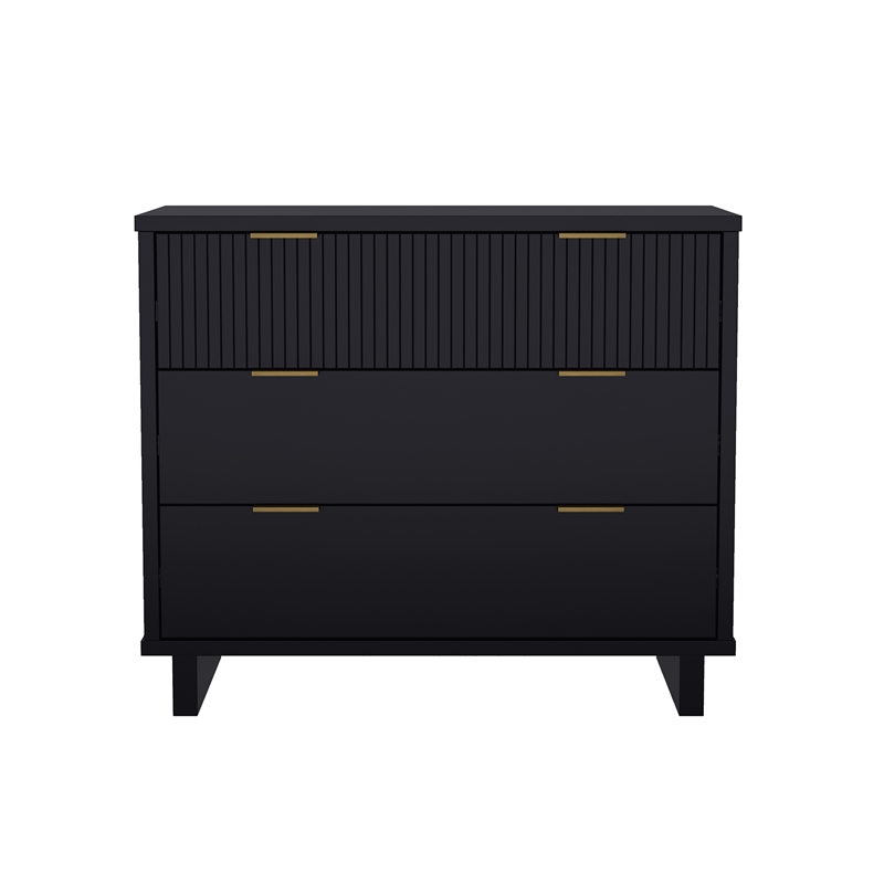 Elara Contemporary 2-Piece Dresser and Nightstand in Black