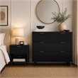 Elara Contemporary 2-Piece Dresser and Nightstand in Black