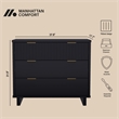 Elara Contemporary 2-Piece Dresser and Nightstand in Black