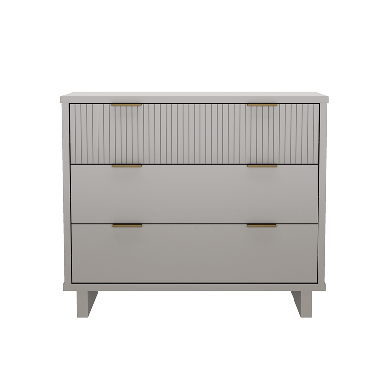 Elara Contemporary 2-Piece Dresser and Nightstand in Light Gray