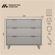 Elara Contemporary 2-Piece Dresser and Nightstand in Light Gray
