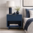 Elara Contemporary 2-Piece Dresser and Nightstand in Midnight Blue